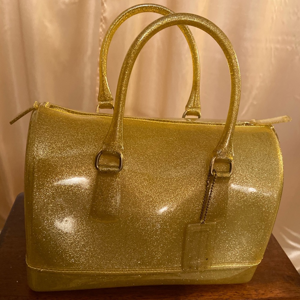 Gold glitter candy bag